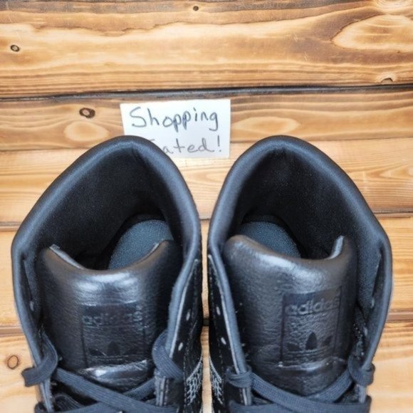 Adidas Casual Basketball Shoes for Men Pro Model Snakeskin Triple Black - Picture 5 of 9